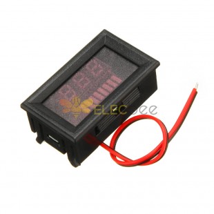 10 pz 12-60 V ACID Piombo Rosso Capacità Della Batteria Voltmetro Indicatore Livello di Carica Tester LED Al Piombo