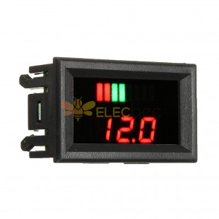 Indicatore del voltmetro della capacità della batteria al piombo rosso ACID da 12-60 V Indicatore del livello di carica del LED al piombo