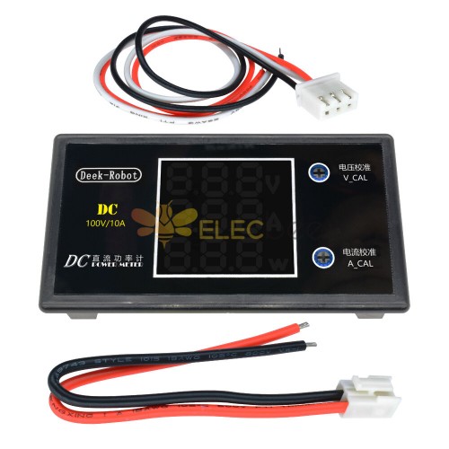 2pcs numérique DC 0-100V 0-10A 250W testeur DC7-12V LCD affichage numérique  tension courant compteur de puissance voltmètre ampèremètre détecteur
