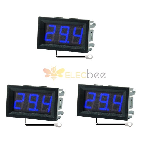 3Pcs 0,56 Zoll Mini Digital LCD Indoor Praktischer Temperatursensor Meter  Monitor Thermometer mit 1M Kabel 