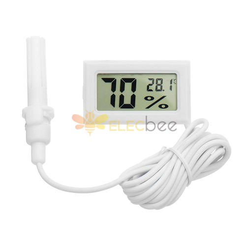 3 Adet Mini LCD Dijital Termometre Higrometre Buzdolabı Dondurucu Sıcaklık Nem Ölçer Beyaz Yumurta Inc