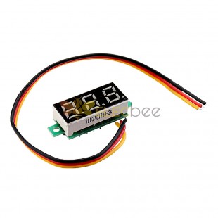 3 Stück 0,28 Zoll Dreidraht 0-100 V Digital Red Display DC Voltmeter Einstellbarer Spannungsmesser