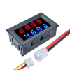 3 pçs DC 100V 10A 0,28 polegadas Mini voltímetro digital amperímetro 4 bits 5 fios medidor de corrente de tensão com display duplo LED