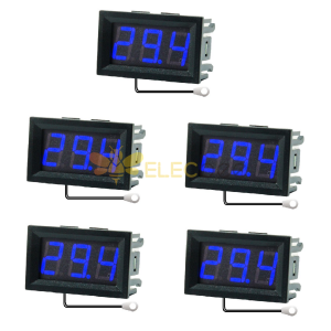 5Pcs 0.56 Inch Mini Digital LCD Indoor Convenient Temperature Sensor Meter Monitor Thermometer with 1M Cable -50-120℃ DC 5-12V