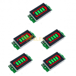 5 peças 1S-8S único módulo indicador de capacidade de bateria de lítio de 3,7 V 4,2 V testador de energia de bateria de veículo elétrico