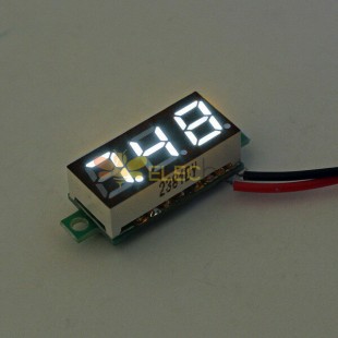 5 Adet Beyaz 0.28 Inç 3.0 V-30 V Mini Dijital Volt Metre Voltaj Test Cihazı Voltmetre