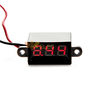 5 件紅色 LED 0.28 英寸迷你防水電壓表 3.5-30V 數字電壓測試儀
