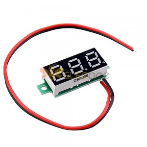 5 uds 0,28 pulgadas dos hilos 2,5-30V pantalla roja Digital voltímetro de CC medidor de voltaje ajustable
