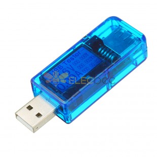 5 pçs 12 em 1 testador azul USB DC digital voltímetro amperímetro medidor de voltagem detector de amperímetro