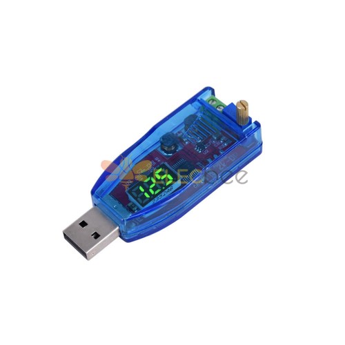 5pcs Green Light 5V to 12V 24V Voltage Display USB Boost Module 1-24V Adjustable 3W Desktop Power Supply