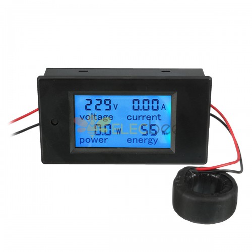 AC 110V 220V 4 LCD Digital 100A watt Power Voltage Current Meter Volt amp Monitor Ammeter Voltmeter Instruments KWh 80-260V 