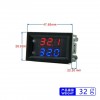 dc 4-28v 5v 12v0.28インチ0.28インチledディスプレイデュアル赤青緑デジタル温度センサー温度計（ntcプローブケーブル付き）