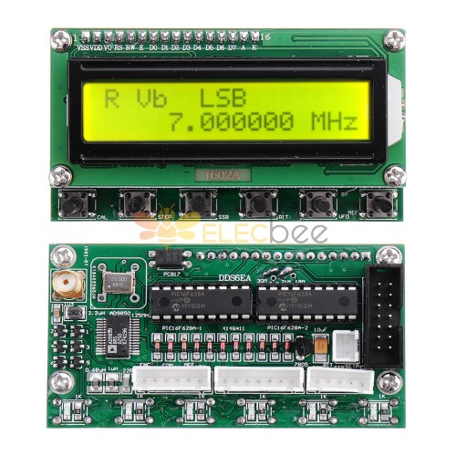 DC8V-9V AD9850 6段0-55MHz頻率LCD DDS信號發生器 數字功能模塊信號發生器