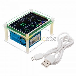PM1.0 PM2.5 PM10 Detector Module Air Quality Dust Sensor Tester with 2.8 Inch LCD Display for Monitoring Home Office Car Tools