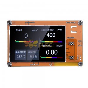 Placa de teste profissional PM2.5 Testador de temperatura e umidade de formaldeído Detector de qualidade do ar doméstico