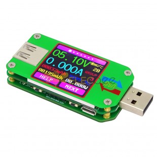 UM24/UM24C USB 2.0 Farb-LCD-Display-Tester Spannung Strommesser Voltmeter Amperemeter Batterieladungsmessung Kabelwiderstand UM24