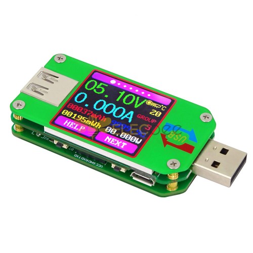 UM24/UM24C USB 2.0 彩色液晶显示测试仪 电压电流表 电压表 Amperimetro 电池充电测量电缆电阻