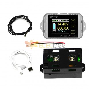 VAT1100 無線直流電壓表電流測試儀瓦特測量數顯電動車庫錶帶溫度傳感器
