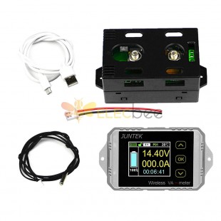 VAT1200 無線直流電壓表電流測試儀瓦特測量數顯電動車庫錶帶溫度傳感器