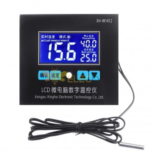 XH-W1412 Microcomputer Digital LCD Display Temperature Controller 0.1 High Precision Temperature Control Instrument