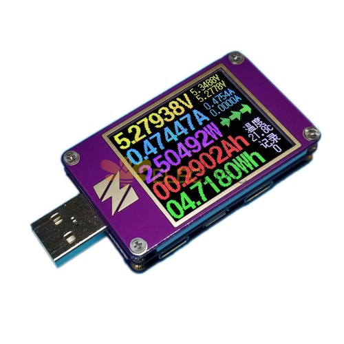 ZY1280 컬러 미터 QC3.0 PD 고속 충전 드래곤 USB 전류 전압 용량 감지기 테스터