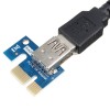 006C 6Pin PCIe PCI 1x to 16x Express Riser Card USB 3.0 4 Capacitance Mining 60CM