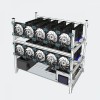 12 GPU Rig Frame Minero al aire libre de aluminio Mining Frame Rig Case para ETH BTC Ethereum con 10 ventiladores