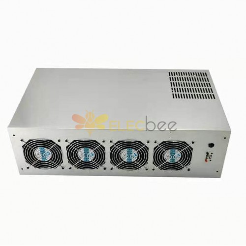 Chasis de minería GPU 6/8 para ETH BTC Ethereum con 4 ventiladores