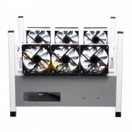 6 GPU Coin Miner Mining Case Mining Frame Support Placa gráfica