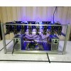 8 GPU Mining Rig Frame Miner Case Aluminio Apilable Mining Rig Case Wtih 6 Fans