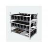 Aluminum Open Air Mining Rig Stackable Frame Case With 10 LED Fans For 12 GPU ETH