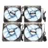 Aluminum Open Air Mining Rig Stackable Frame Case With 4 Fans For 6 GPU ETH BTC
