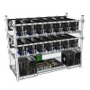 Aluminum Open Air Mining Stackable Frame Rig Case 14 GPU For ETH Ethereum ZCash Bitcoin