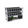 Aluminum Open Air Mining Stackable Frame Rig Case 14 GPU For ETH Ethereum ZCash Bitcoin Silver