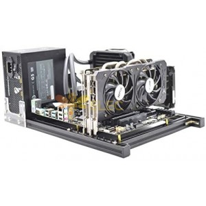 ATX Computer Open Air Case Staffa Alluminio DIY Bare Frame Support Banco di prova per schede grafiche