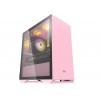 Gabinete para computador gamer DarkFlash DLM22 M-ATX/ITX USB 3.0 compatível com porta de vidro temperado rosa/verde menta