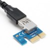 ETH GPU Mining 0.6m USB3.0 PCI-E 1x To16x Extender Riser Card Adapter Extension Câble d\'alimentation