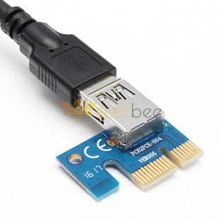 ETH GPU Mining 0.6m USB3.0 PCI-E 1x To16x Extender Riser Card Adapter Extension Power Cable