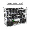 Mining Rig Frame Open Air 14 GPU Miner Mining Frame Rig Case avec 12 ventilateurs LED pour ETH ZCash