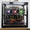 Open Air Frame Mining Miner Rig Case DIY Miner Mining Case mit 3x Lüftern für 6 GPU ETH BTC Ethereum