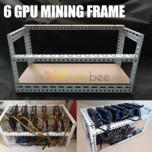 Open Air Mining Frame DIY Aluminiumrahmen Mining Rig Rahmen für 6 GPU Mining Crypto-Currency Mining Rigs