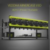 Caja apilable de marco de minero de minería al aire libre para VEDDHA V3D 8 GPU ETH ZEC ZCash