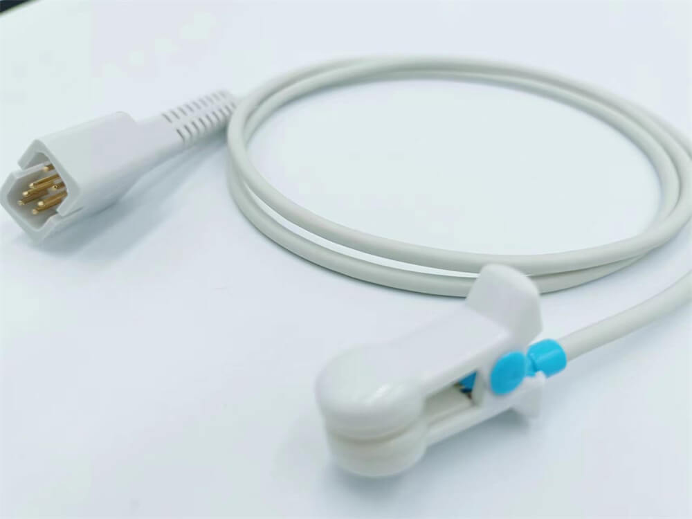 兼容Biosys Bionet的可重复使用7引脚成人耳夹血氧传感器，适用于M700