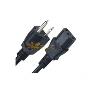 3pin American Standard Male to Female Power Cable, 12AWG, 1.8m