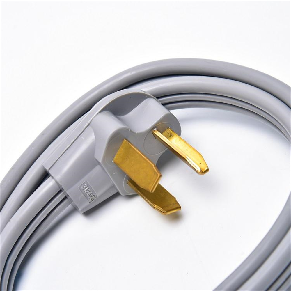 cabo de alimentação cabo secador cabos de alcance de 4\' 40/50Amp 3 fios 10AWG/3C cinza