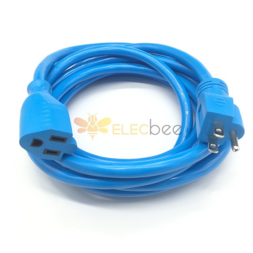 Cable de enchufe estándar americano SJT 12AWG 6-15P de UL, cable de enchufe 5-15P, cable de enchufe de alimentación de 3 pines estándar americano 6-20P