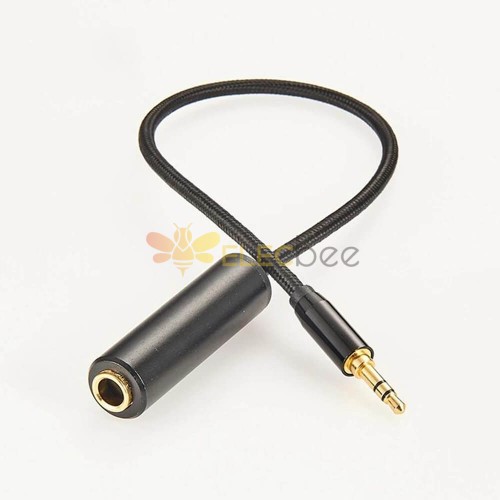 Cable adaptador de audio de 3,5 mm macho a hembra de 6,35 mm 0,2 M