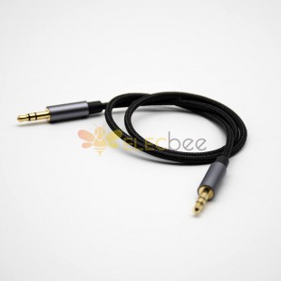 3极耳机插头直径3.5mm公转公直式3极黑色音频线0.5米-3米 3m
