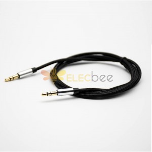 耳機插頭3.5mm3極公對公直式音頻線黑色0.5米-3米