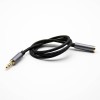4 Poles Male to Female Headphone Audio Cable Black 0.5M-3M